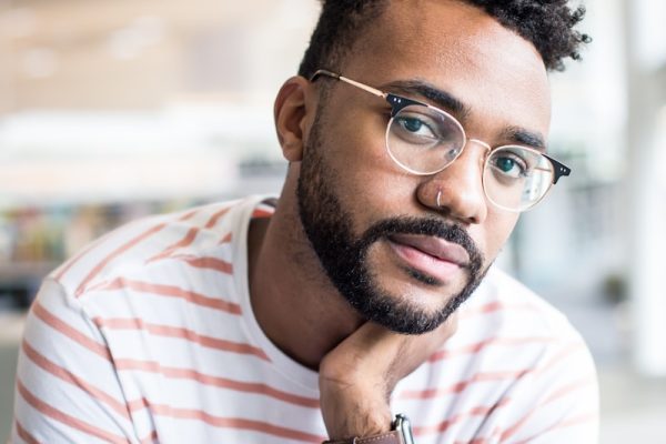 man wearing eyeglasses